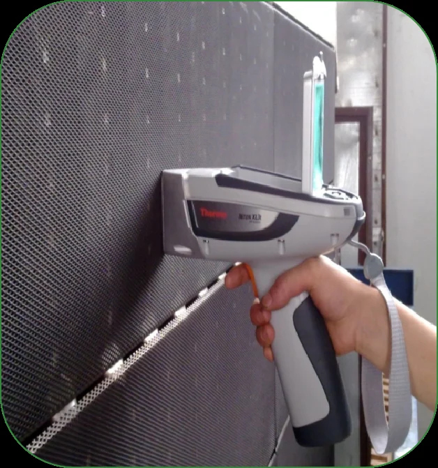 Coating composition inspection on electrolyzer mesh