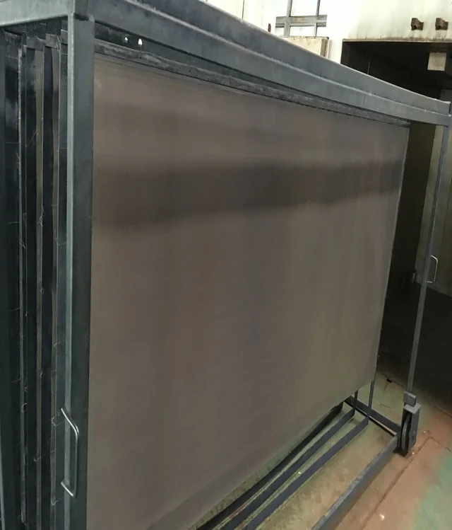Electrolyzer mesh coating operation