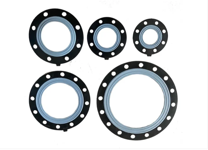 Flange gasket set for chemical pipeline sealing applications